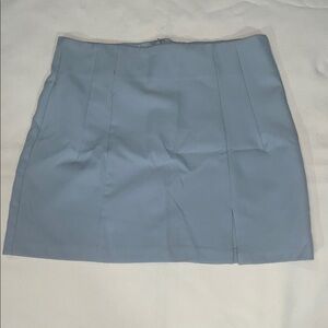 Altar'd State Light Blue Mini Skirt with Front Slit